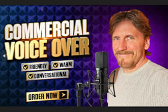be your commercial social media radio imaging voice over actor voiceover