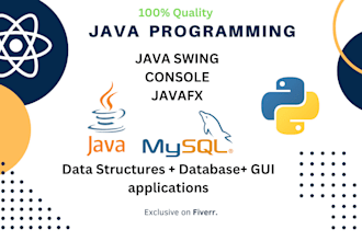 do java programming , java swing, database, python, cpp, oop, uml