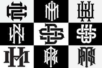 do minimalist initial letters monogram clothing brand and font logo