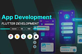 develop a custom flutter app for android and ios with a scalable backend