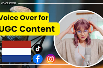record a friendly ugc dutch voiceover for your content