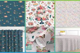 make vector seamless pattern for fabric printing and more