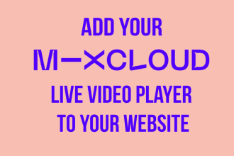 add embed mixcloud live video player to your website