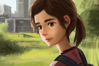 draw loading screen,bookcover, for you project