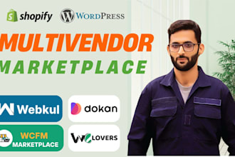design multi vendor shopify and wordpress  ecommerce marketplace website