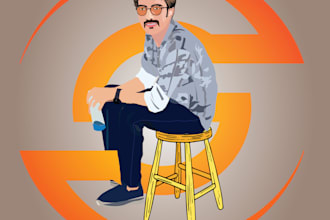 make a vector cartonish portrait for you