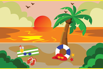 create standard elegant and quick flat vector illustration as you want