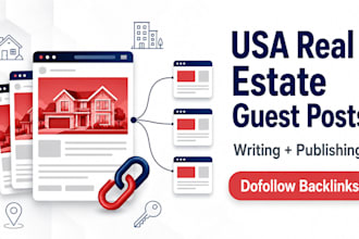 write and publish USA real estate blog guest post with SEO backlinks