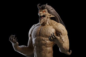 make 3d character model for video games and animation