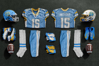 create a custom football jersey mockup for you