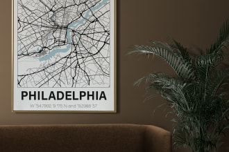 design custom city and region map posters