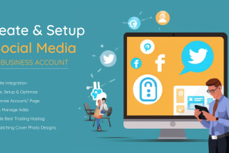 create and setup social media account for your business