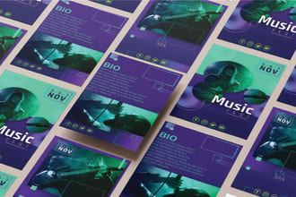 design electronic press kit epk ,media kit or sales sheet