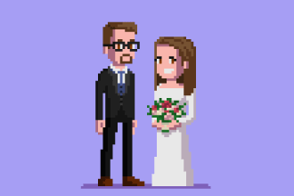 create a minimalist pixel art character, avatar, profile pic