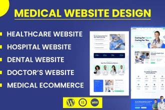 design medical healthcare website and dental website in wordpress