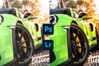 edit car photo retouch filter in adobe photoshop lihgt room