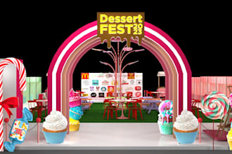 design 3d pop, exhibition booth, 3d event, posm, retail display, float ,