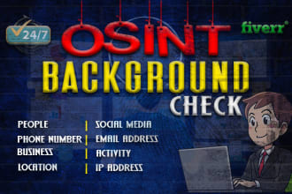 do osint private investigator and background check