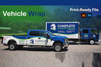 do vehicle wrap design, car wrap design, van wrap design, trailer or truck wrap