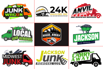 do modern junk removal, hauling service and cleaning logo