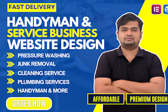 create handyman, junk removal, lawncare or pressure washing website