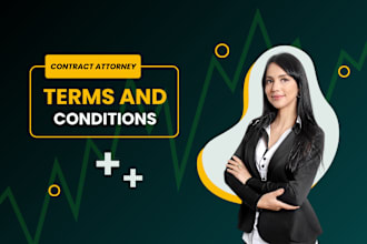 draft legal contracts, terms and conditions, privacy policy