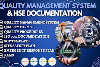 make iso quality management system, sop, qhse manual and plan