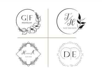 create wedding monogram logo and awesome initials for couple