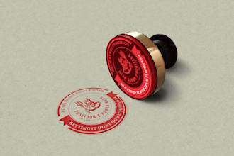 design stamp seal badge logo professionally asap