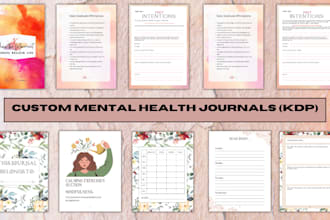 design a custom journal low content and kdp ready