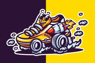 do cute kawaii mascot and playful cartoon logo design