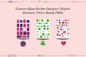 design cute digital printable sticker for your planner