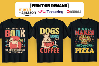 do bulk graphic t shirt design for your print on demand