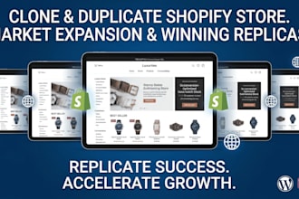 build a shopify store replica or copy shopify store with custom branding