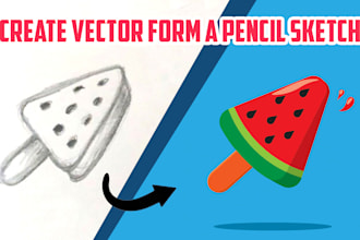 convert pencil sketch to creative vector art