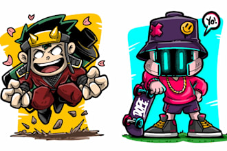 create cartoon mascot character design