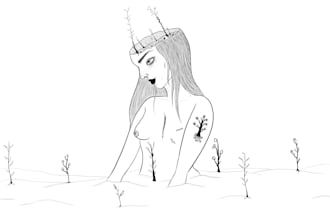 create detailed line art illustration for you