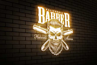 create your creative barber shop logo within 12 hours