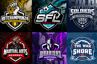 make a high quality basketball team and other sports logo