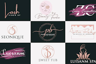 make beauty spa hair fashion salon logo for you in one day