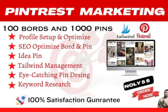 do 1200 pins and 125 boards as a pinterest marketing manager