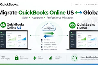migrate from quickbooks online US to global version or global to US