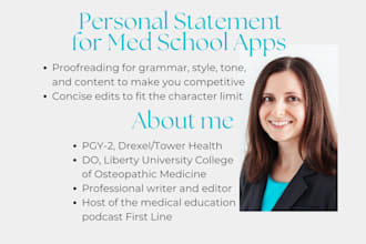 edit your personal statement for medical school applications