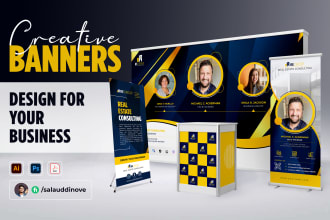 design signage, stand sign, event backdrop, trade show and roll up banner