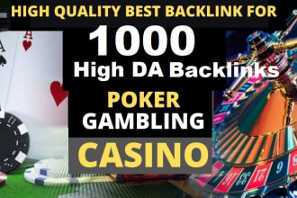 1000 high da backlinks for poker slot sites  related sites