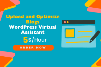 upload and optimize blogs as wordpress virtual assistant VA