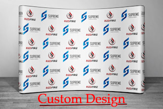 design custom red carpet backdrop, step and repeat from logo