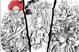Top 5!  draw anime manga or japanese theme for your tattoo