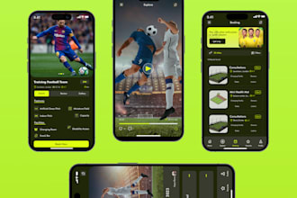 design a trendy sports mobile app UI UX within 2 days