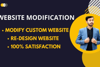 do custom website modification redesign